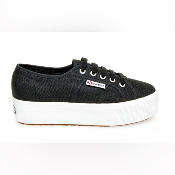 SUPERGA Woman’s Platform Black Canvas - EUC - Picture 3 of 10